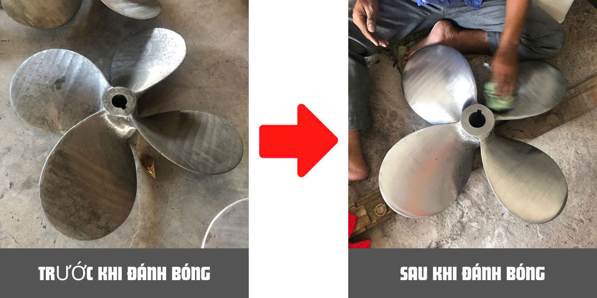 đánh bóng cánh quạt inox