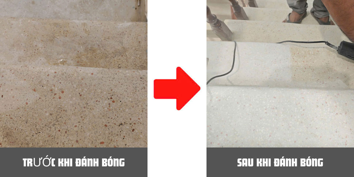 đánh bóng cầu thang đá mài