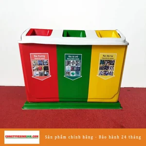 Thung rac 3 ngan Composite